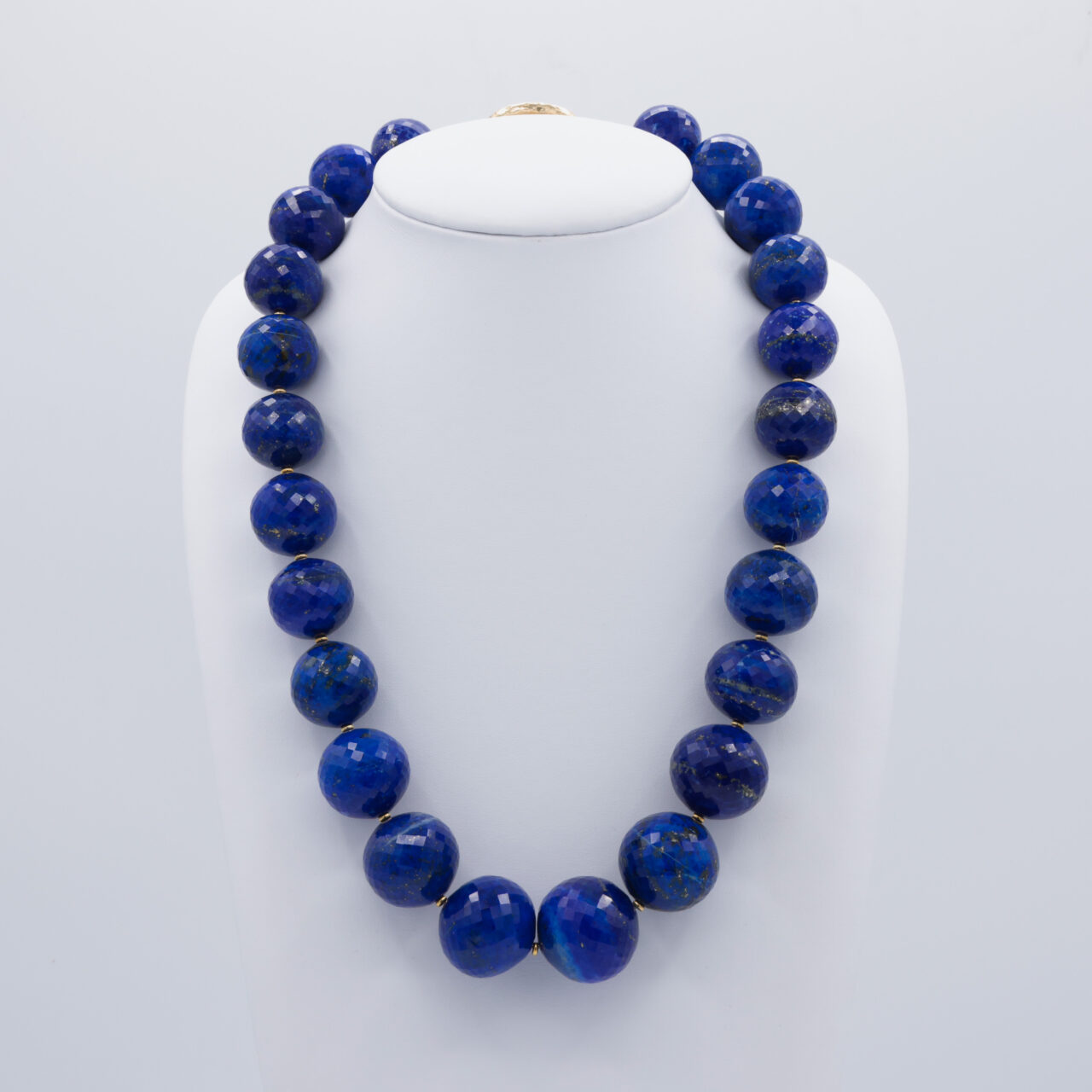 Faceted Lapis Lazuli Necklace in Gold-Plated Silver